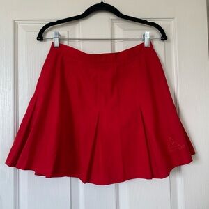 Le Coq Sportif Vibrant Red Mini Skirt